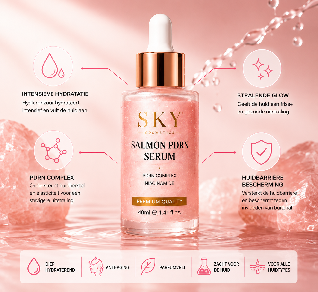Premium Salmon PDRN Serum met Zalm DNA & Kaviaar Extract